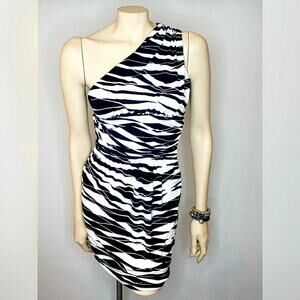 Vince Camuto Nautical One Shoulder Dress SZ XS